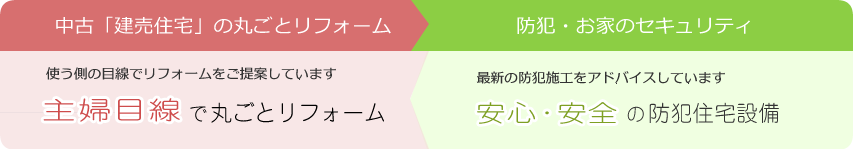 主婦目線で丸ごとリフォーム。安心安全の防犯設備